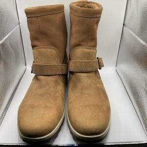 Brown Suede Leather Upper‎ Zip-Up Boots Women Size 6.5M